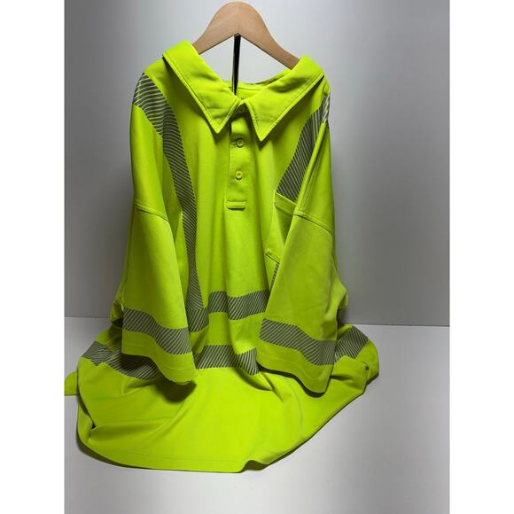 Proper Men’s Hi Visibility Safety Polo Shirt Yellow/Green ANSI Class 2 - Picture 1 of 8